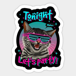 Party Cat Sticker